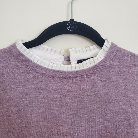 Vila Milano Pleated Collar and Cuff Sweater NWOT - Picture 3 of 7